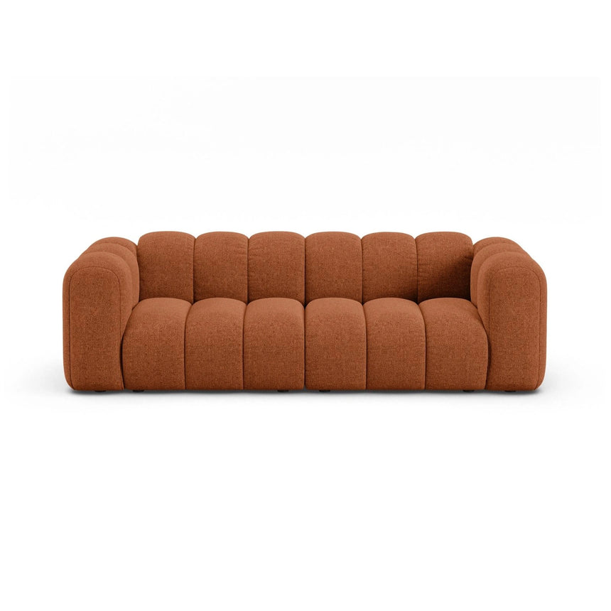 Lupine 3-Sitzer Sofa aus Chenille in Brick (Eden 10 Terra), 230x95 cm von Micadoni – Bild 1