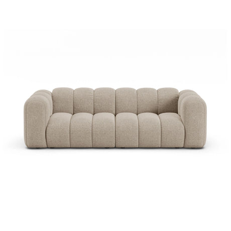 Lupine 3-Sitzer Sofa aus Chenille in Dunkelbeige (Eden 4 Beige), 230x95 cm von Micadoni – Bild 1