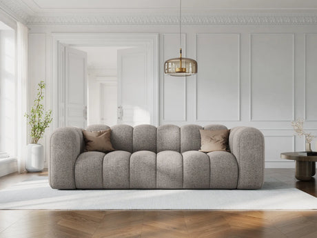 Lupine 3-Sitzer Sofa aus Chenille in Dunkelbeige (Eden 4 Beige), 230x95 cm von Micadoni – Bild 2