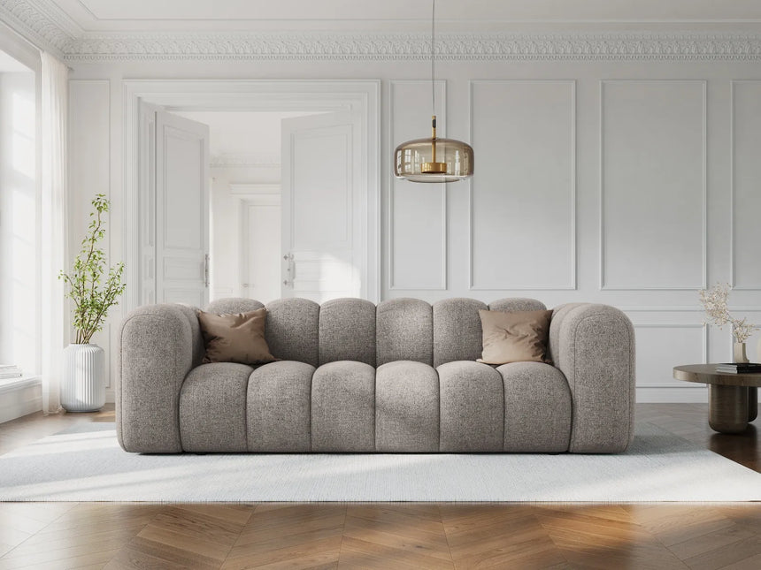 Lupine 3-Sitzer Sofa aus Chenille in Dunkelbeige (Eden 4 Beige), 230x95 cm von Micadoni – Bild 2