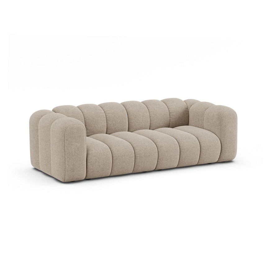 Lupine 3-Sitzer Sofa aus Chenille in Dunkelbeige (Eden 4 Beige), 230x95 cm von Micadoni – Bild 4