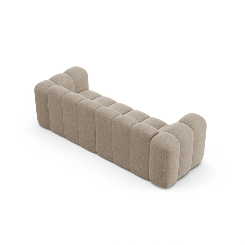 Lupine 3-Sitzer Sofa aus Chenille in Dunkelbeige (Eden 4 Beige), 230x95 cm von Micadoni – Bild 5