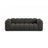 Lupine 3-Sitzer Sofa aus Chenille in Dunkelgrau (Eden 20 Graphite), 230x95 cm von Micadoni – Bild 1