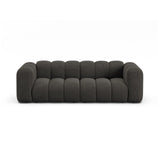 Lupine 3-Sitzer Sofa aus Chenille in Dunkelgrau (Eden 20 Graphite), 230x95 cm von Micadoni – Bild 1