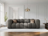 Lupine 3-Sitzer Sofa aus Chenille in Dunkelgrau (Eden 20 Graphite), 230x95 cm von Micadoni – Bild 2