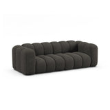 Lupine 3-Sitzer Sofa aus Chenille in Dunkelgrau (Eden 20 Graphite), 230x95 cm von Micadoni – Bild 4