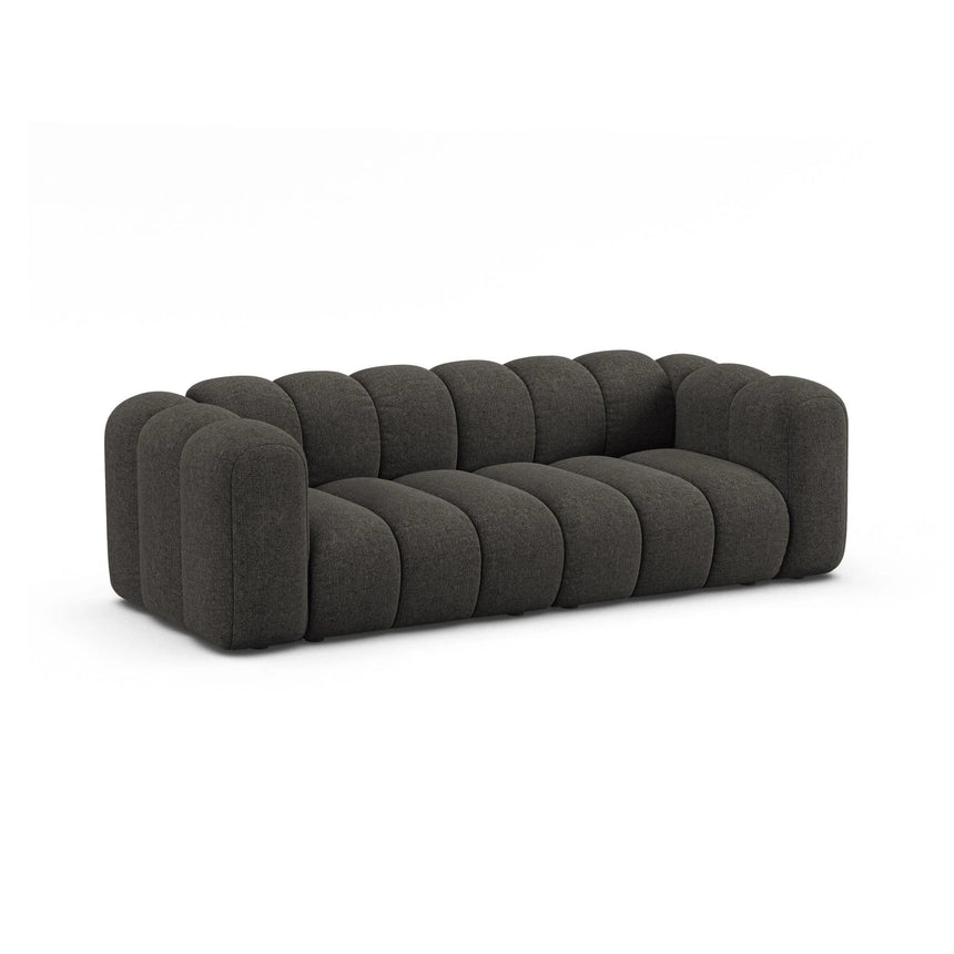 Lupine 3-Sitzer Sofa aus Chenille in Dunkelgrau (Eden 20 Graphite), 230x95 cm von Micadoni – Bild 4