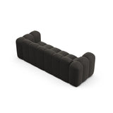 Lupine 3-Sitzer Sofa aus Chenille in Dunkelgrau (Eden 20 Graphite), 230x95 cm von Micadoni – Bild 5