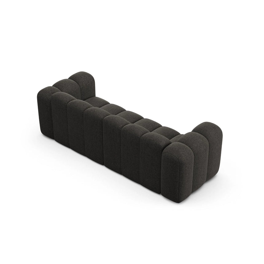 Lupine 3-Sitzer Sofa aus Chenille in Dunkelgrau (Eden 20 Graphite), 230x95 cm von Micadoni – Bild 5