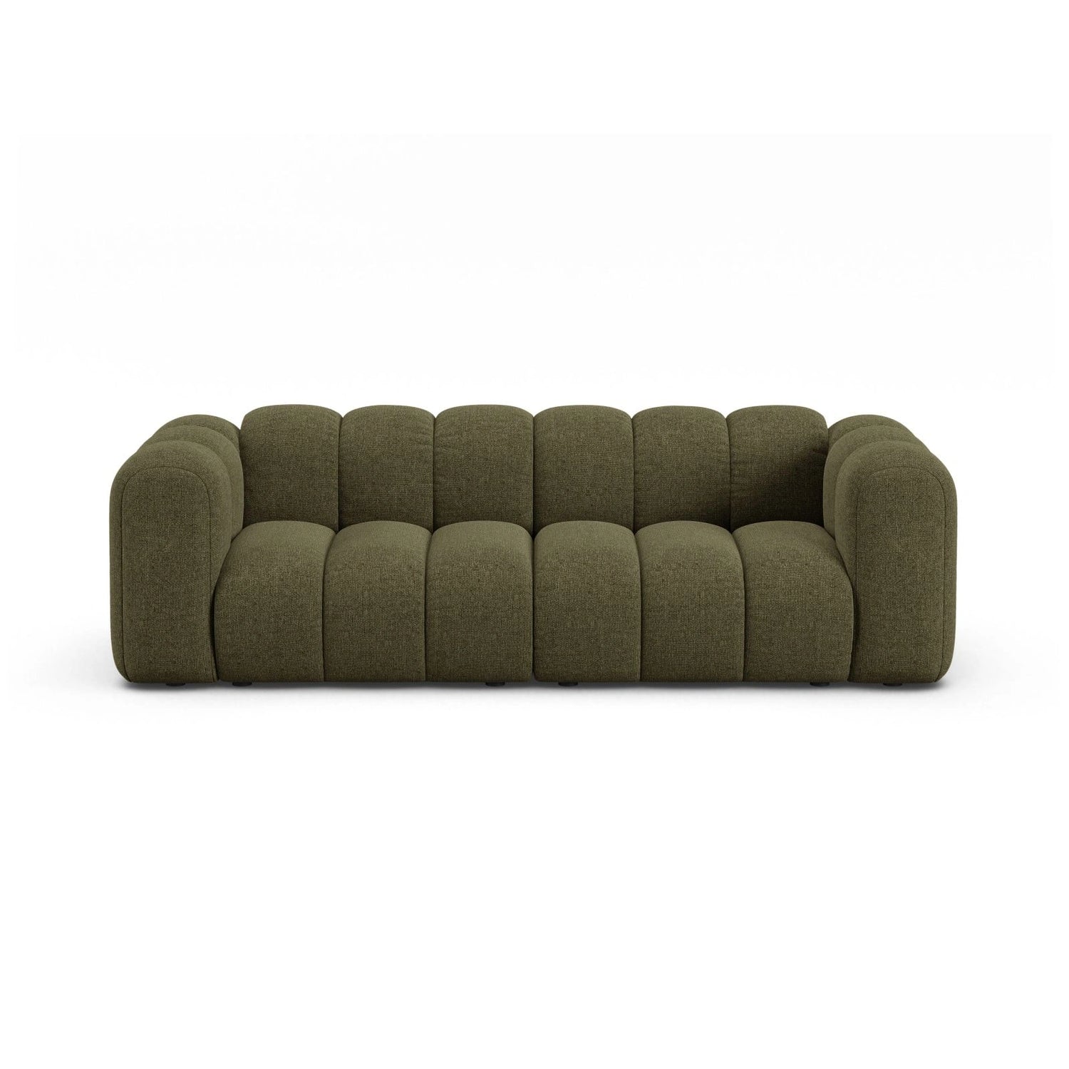Lupine 3-Sitzer Sofa aus Chenille in Grün (Eden 12 Olive), 230x95 cm von Micadoni – Bild 1