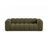 Lupine 3-Sitzer Sofa aus Chenille in Grün (Eden 12 Olive), 230x95 cm von Micadoni – Bild 1