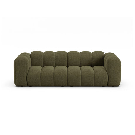 Lupine 3-Sitzer Sofa aus Chenille in Grün (Eden 12 Olive), 230x95 cm von Micadoni – Bild 1