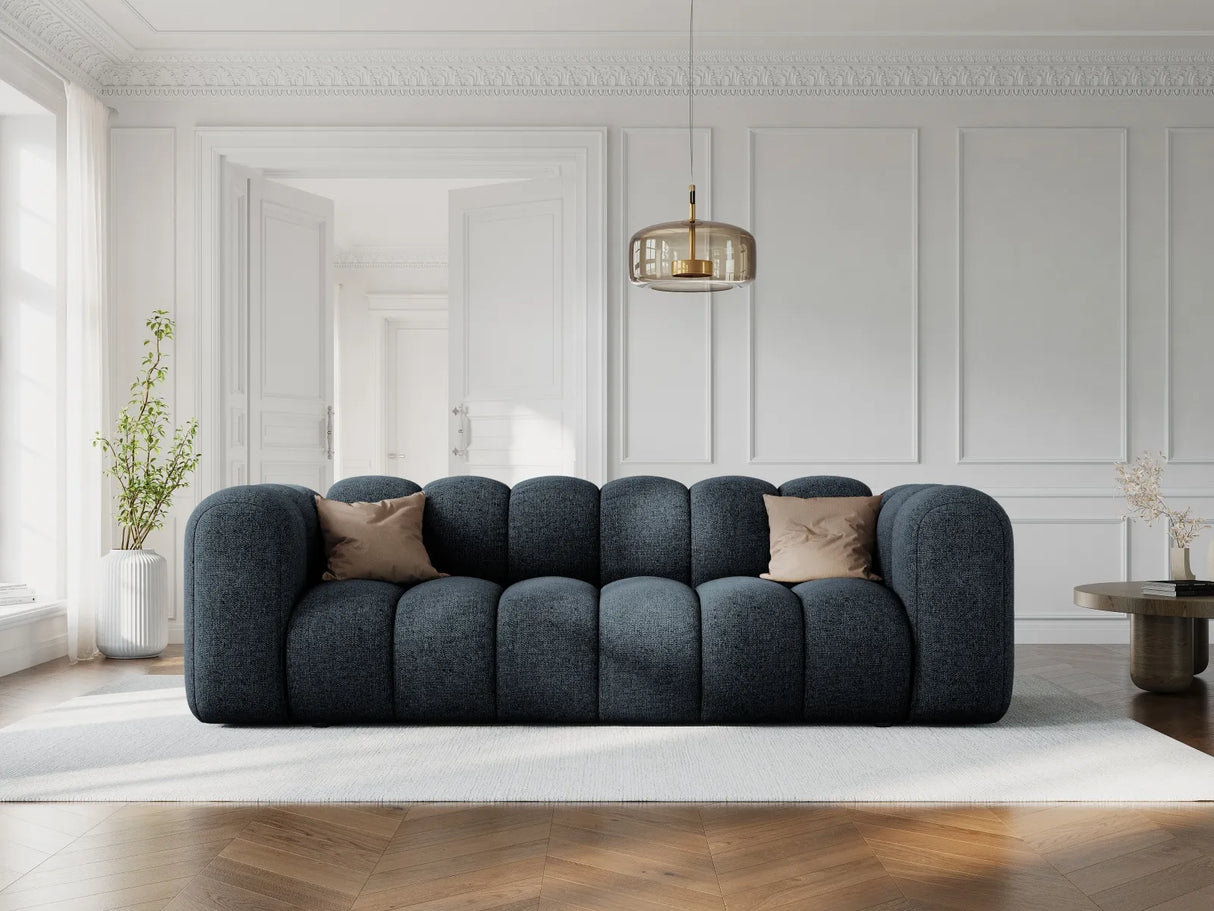 Lupine 3-Sitzer Sofa aus Chenille in Grün (Eden 12 Olive), 230x95 cm von Micadoni – Bild 2