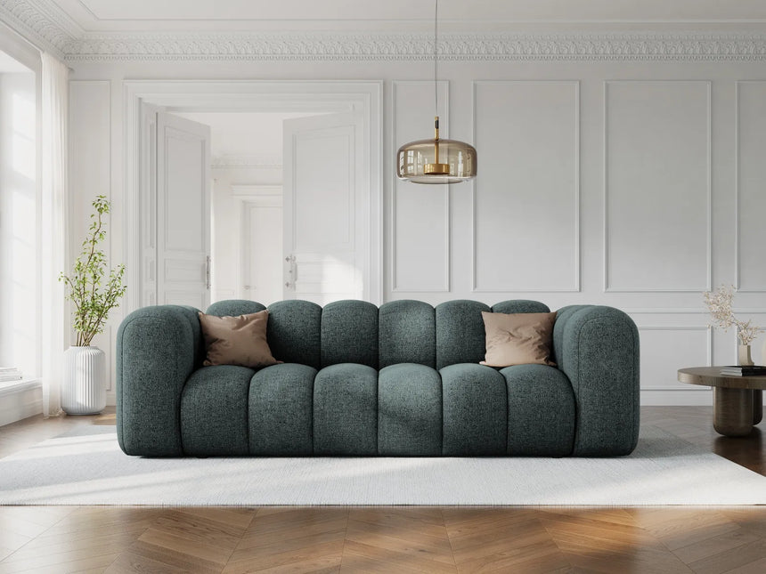 Lupine 3-Sitzer Sofa aus Chenille in Hellgrau (Eden 18 Grey), 230x95 cm von Micadoni – Bild 2