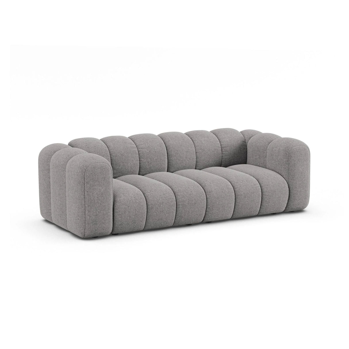 Lupine 3-Sitzer Sofa aus Chenille in Hellgrau (Eden 18 Grey), 230x95 cm von Micadoni – Bild 4