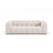 Lupine 3-Sitzer Sofa aus Chenille in Leichtes Beige (Eden 2 Pearl), 230x95 cm von Micadoni – Bild 1