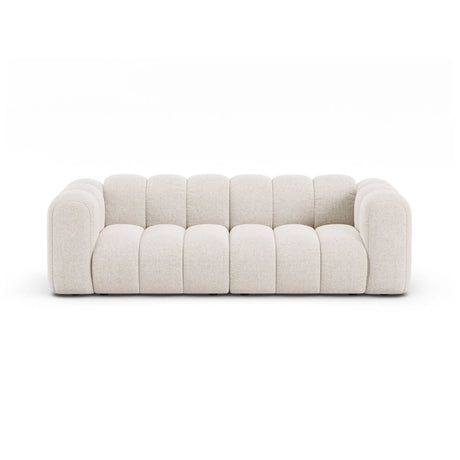 Lupine 3-Sitzer Sofa aus Chenille in Leichtes Beige (Eden 2 Pearl), 230x95 cm von Micadoni – Bild 1