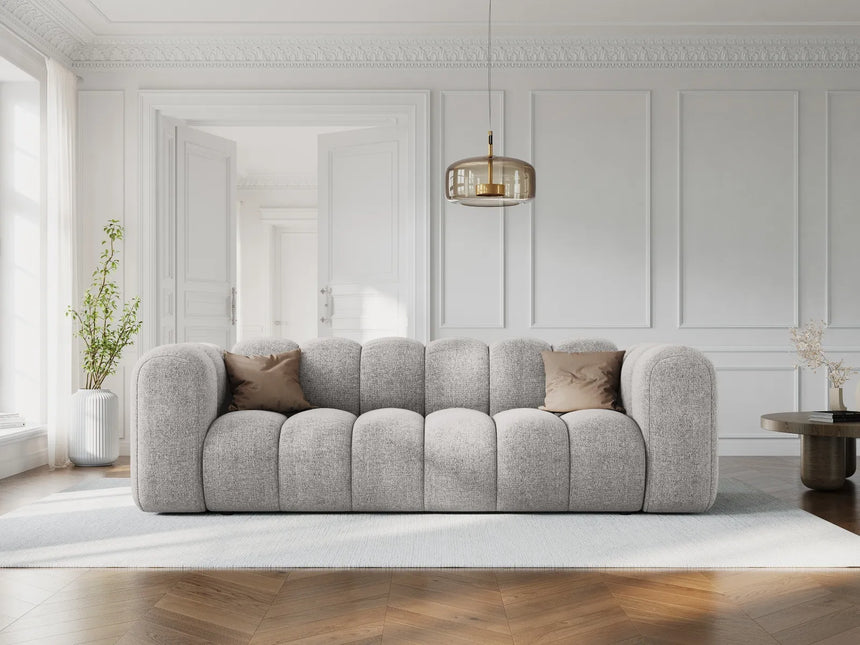 Lupine 3-Sitzer Sofa aus Chenille in Marineblau (Eden 16 Deep Blue), 230x95 cm von Micadoni – Bild 2