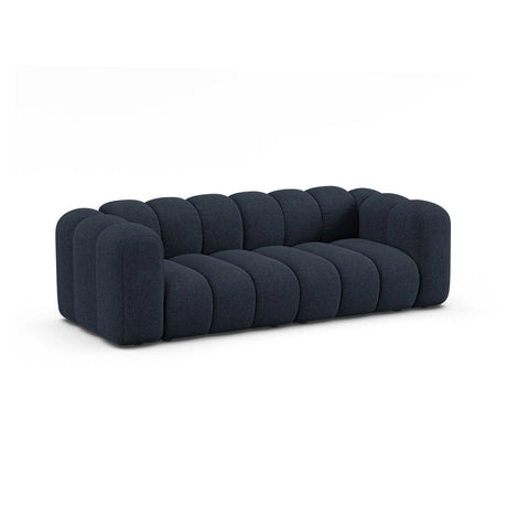 Lupine 3-Sitzer Sofa aus Chenille in Marineblau (Eden 16 Deep Blue), 230x95 cm von Micadoni – Bild 4