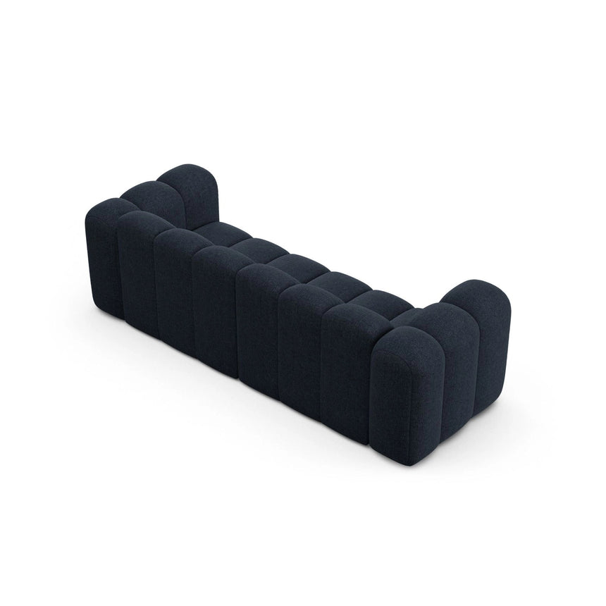 Lupine 3-Sitzer Sofa aus Chenille in Marineblau (Eden 16 Deep Blue), 230x95 cm von Micadoni – Bild 5