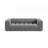 Lupine 3-Sitzer Sofa aus Samt in Grau (Salvador 17), 230x95 cm von Micadoni – Bild 1