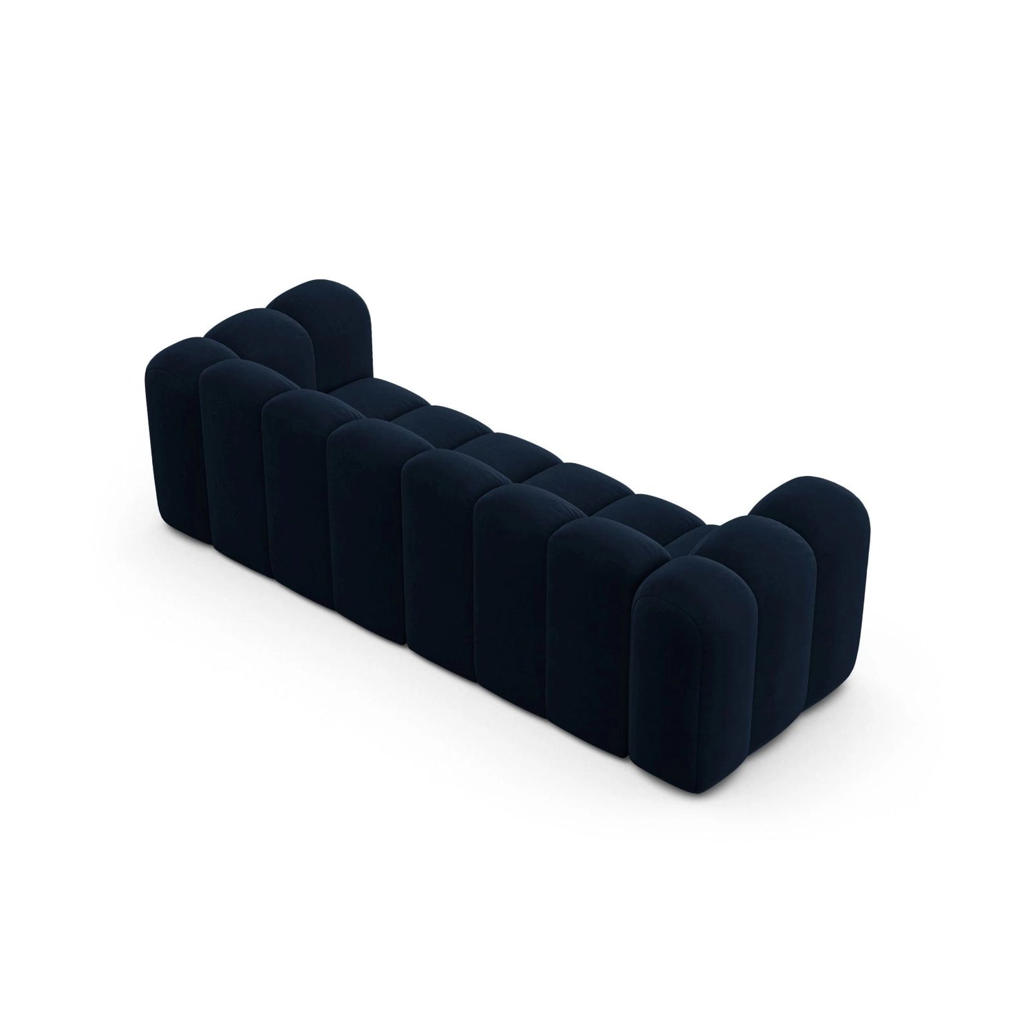 Lupine 3-Sitzer Sofa aus Samt in Königsblau (Salvador 5), 230x95 cm von Micadoni – Bild 4