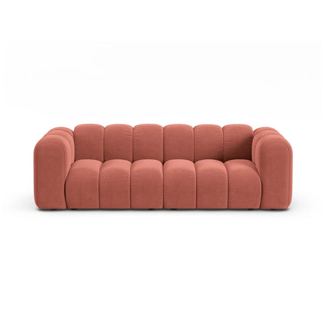 Lupine 3-Sitzer Sofa aus Samt in Koralle (Salvador 12), 230x95 cm von Micadoni – Bild 1