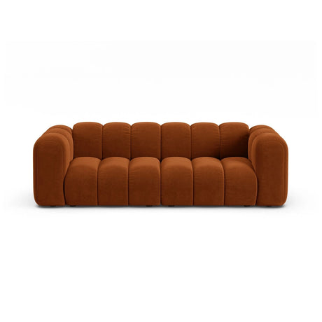 Lupine 3-Sitzer Sofa aus Samt in Terrakotta (Salvador 14), 230x95 cm von Micadoni – Bild 1