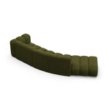 Lupine 5-Sitzer Sofa, Linke Seite, aus Boucle in Dunkles olivgrün (Baloo 2090), 335x166 cm von Micadoni – Bild 4