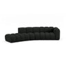 Lupine 5-Sitzer Sofa, Linke Seite, aus Boucle in Schwarz (Baloo 2082), 335x166 cm von Micadoni – Bild 1