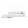 Lupine 5-Sitzer Sofa, Linke Seite, aus Boucle in Weiß (Baloo 2073), 335x166 cm von Micadoni – Bild 1