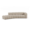 Lupine 5-Sitzer Sofa, Linke Seite, aus Chenille in Dunkelbeige (Eden 4 Beige), 335x166 cm von Micadoni – Bild 1