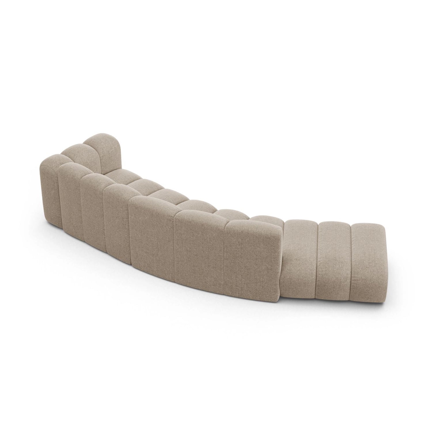 Lupine 5-Sitzer Sofa, Linke Seite, aus Chenille in Dunkelbeige (Eden 4 Beige), 335x166 cm von Micadoni – Bild 5