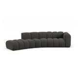 Lupine 5-Sitzer Sofa, Linke Seite, aus Chenille in Dunkelgrau (Eden 20 Graphite), 335x166 cm von Micadoni – Bild 1