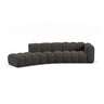 Lupine 5-Sitzer Sofa, Linke Seite, aus Chenille in Dunkelgrau (Eden 20 Graphite), 335x166 cm von Micadoni – Bild 1