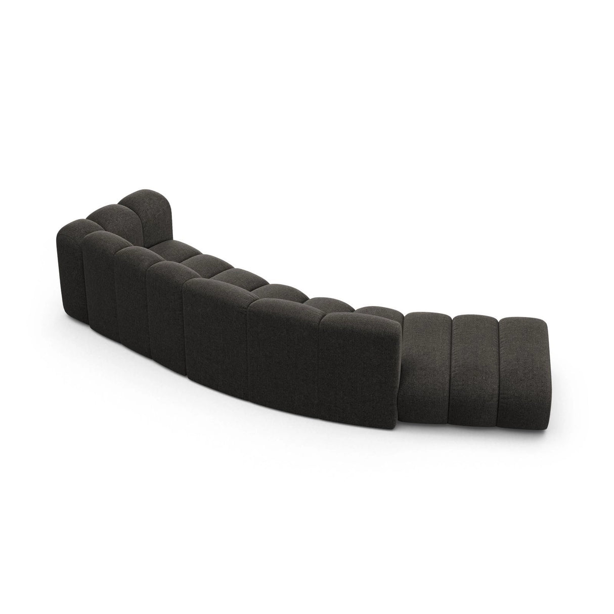 Lupine 5-Sitzer Sofa, Linke Seite, aus Chenille in Dunkelgrau (Eden 20 Graphite), 335x166 cm von Micadoni – Bild 5
