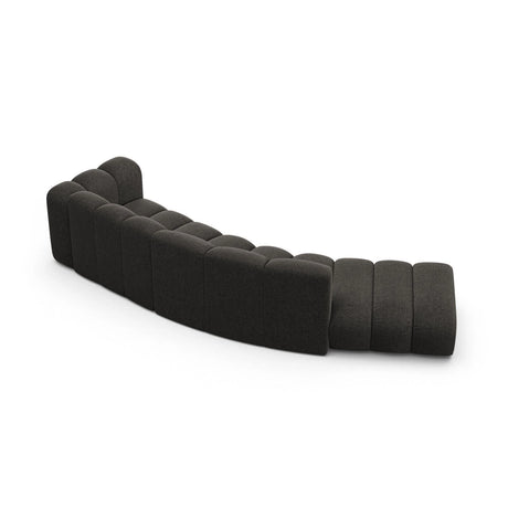 Lupine 5-Sitzer Sofa, Linke Seite, aus Chenille in Dunkelgrau (Eden 20 Graphite), 335x166 cm von Micadoni – Bild 5