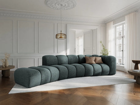 Lupine 5-Sitzer Sofa, Linke Seite, aus Chenille in Hellgrau (Eden 18 Grey), 335x166 cm von Micadoni – Bild 2
