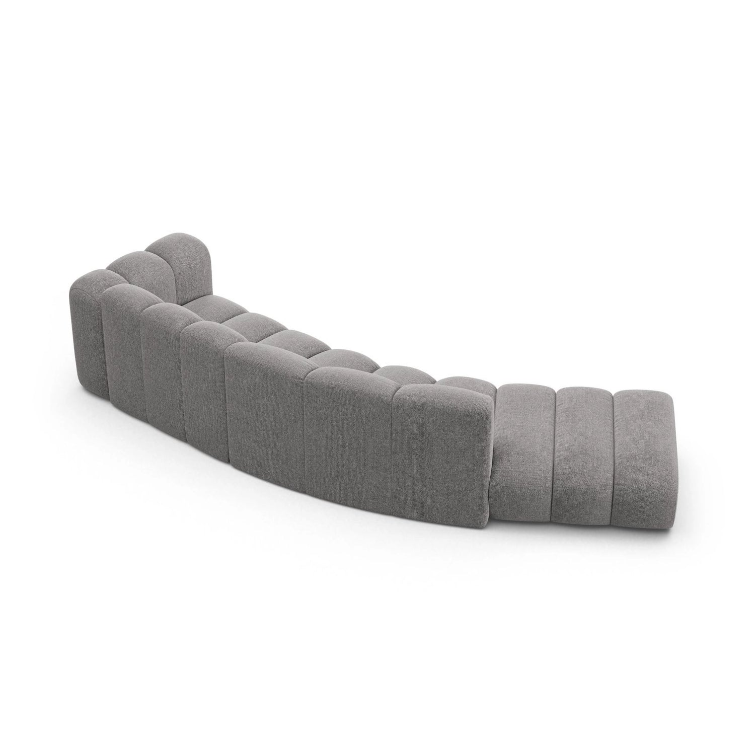 Lupine 5-Sitzer Sofa, Linke Seite, aus Chenille in Hellgrau (Eden 18 Grey), 335x166 cm von Micadoni – Bild 5