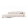 Lupine 5-Sitzer Sofa, Linke Seite, aus Chenille in Leichtes Beige (Eden 2 Pearl), 335x166 cm von Micadoni – Bild 1