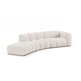 Lupine 5-Sitzer Sofa, Linke Seite, aus Chenille in Leichtes Beige (Eden 2 Pearl), 335x166 cm von Micadoni – Bild 4