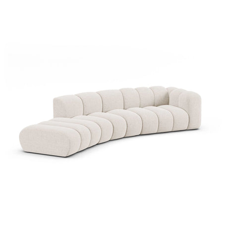 Lupine 5-Sitzer Sofa, Linke Seite, aus Chenille in Leichtes Beige (Eden 2 Pearl), 335x166 cm von Micadoni – Bild 4