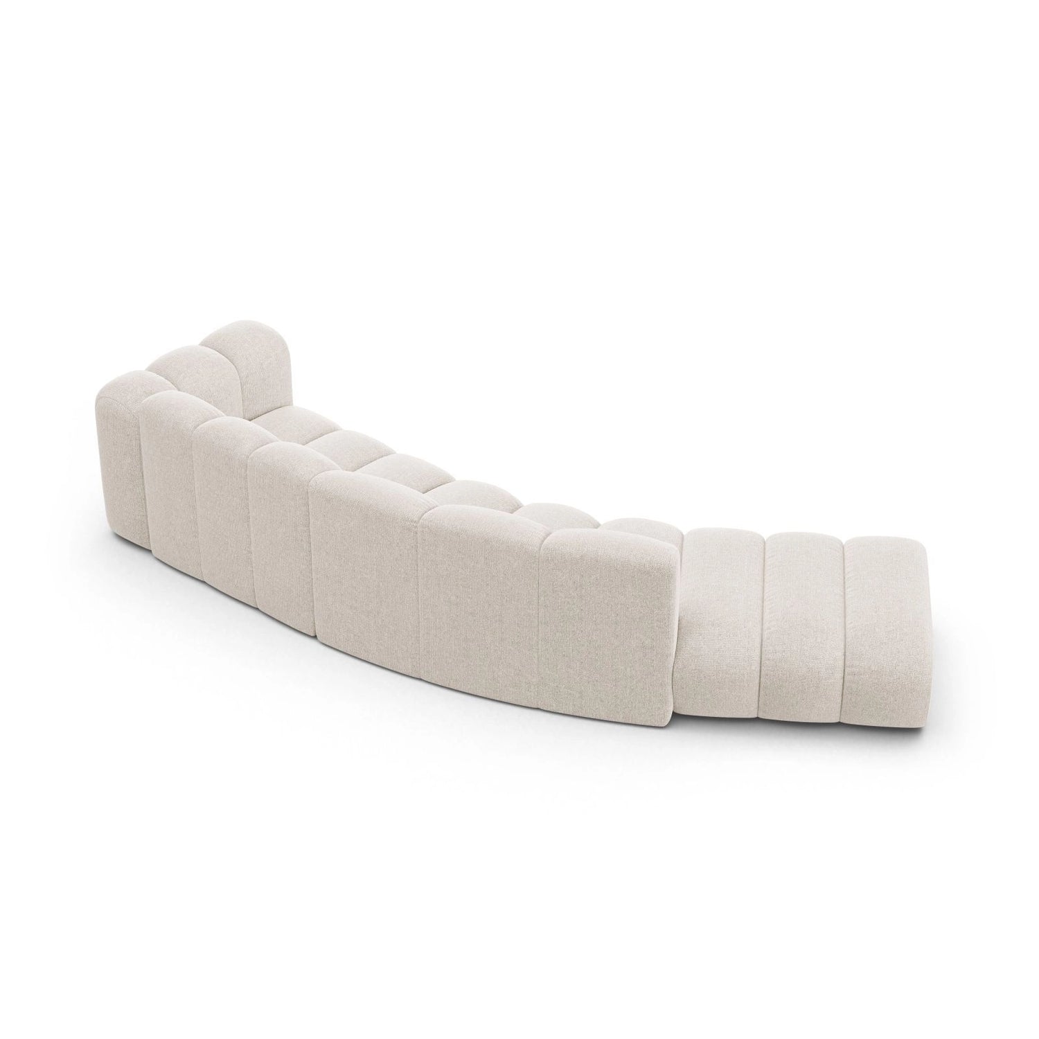 Lupine 5-Sitzer Sofa, Linke Seite, aus Chenille in Leichtes Beige (Eden 2 Pearl), 335x166 cm von Micadoni – Bild 5