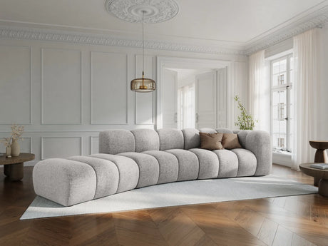 Lupine 5-Sitzer Sofa, Linke Seite, aus Chenille in Marineblau (Eden 16 Deep Blue), 335x166 cm von Micadoni – Bild 2