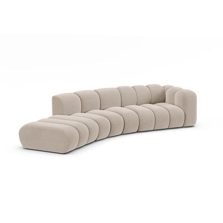 Lupine 5-Sitzer Sofa, Linke Seite, aus Samt, Chenille oder Boucle, 335x166 cm von Micadoni – Bild 3