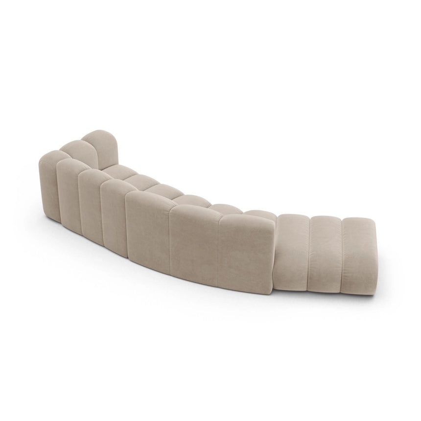 Lupine 5-Sitzer Sofa, Linke Seite, aus Samt, Chenille oder Boucle, 335x166 cm von Micadoni – Bild 4
