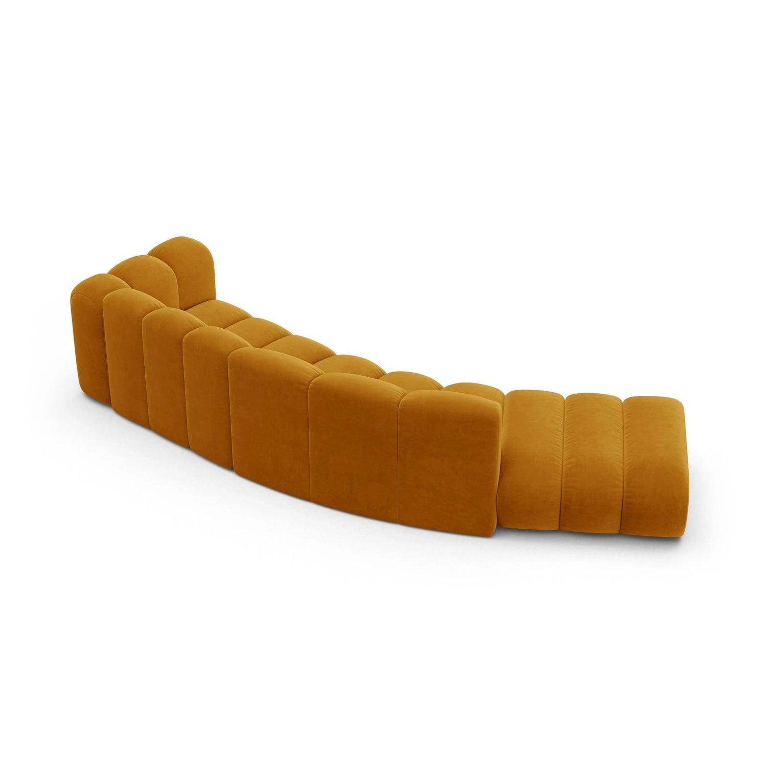 Lupine 5-Sitzer Sofa, Linke Seite, aus Samt in Gelb (Salvador 10), 335x166 cm von Micadoni – Bild 4