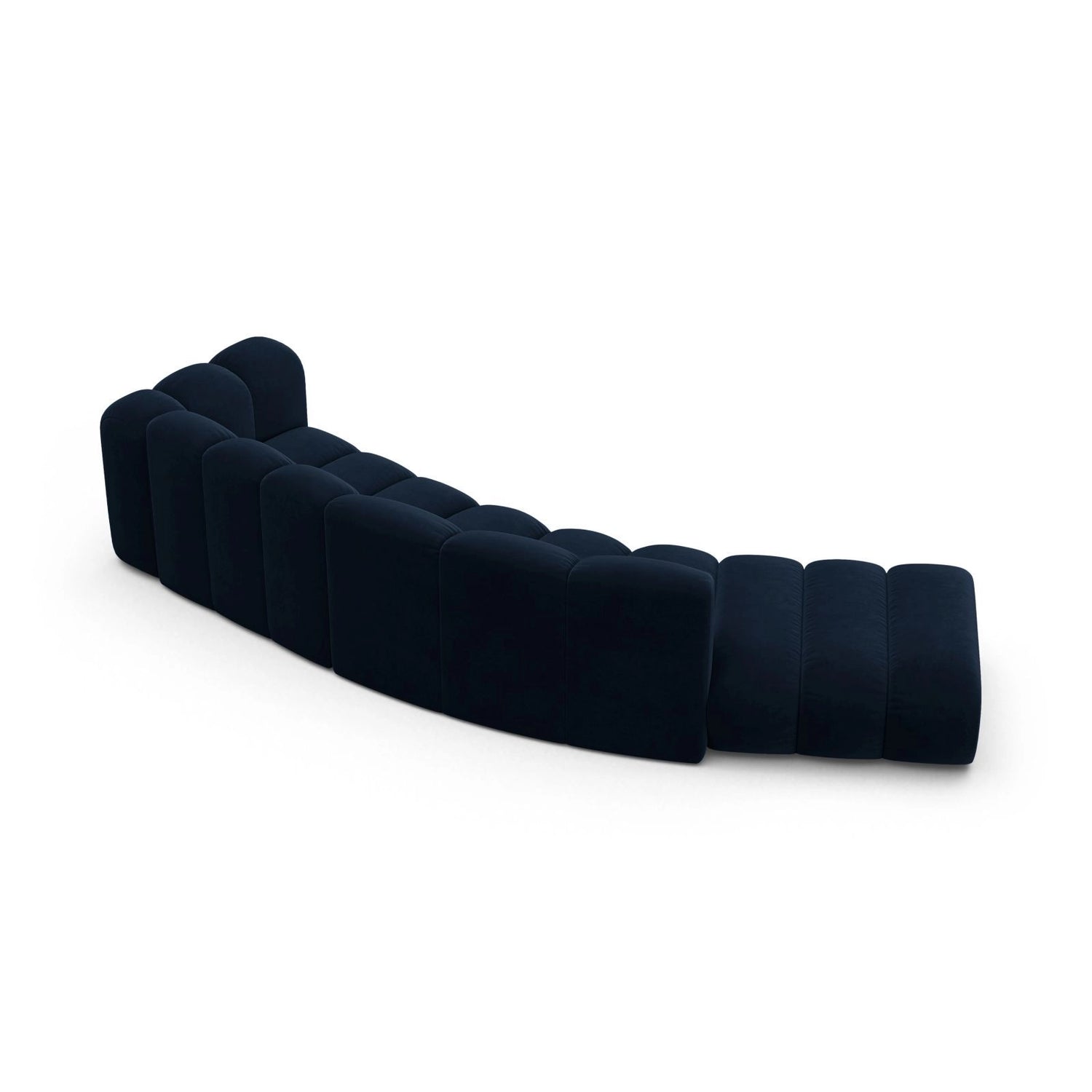 Lupine 5-Sitzer Sofa, Linke Seite, aus Samt in Königsblau (Salvador 5), 335x166 cm von Micadoni – Bild 4