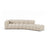 Lupine 5-Sitzer Sofa, Rechte Seite, aus Boucle in Beige (Baloo 2074), 335x166 cm von Micadoni – Bild 1