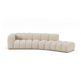 Lupine 5-Sitzer Sofa, Rechte Seite, aus Boucle in Beige (Baloo 2074), 335x166 cm von Micadoni – Bild 1
